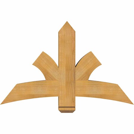 Ekena Millwork Davenport Rough Sawn Timber Gable Bracket, Western Red Cedar, 48"W x 30"H x 6"D x 6"F, 15/12 Pitch GBW048X30X0606DAV00RWR